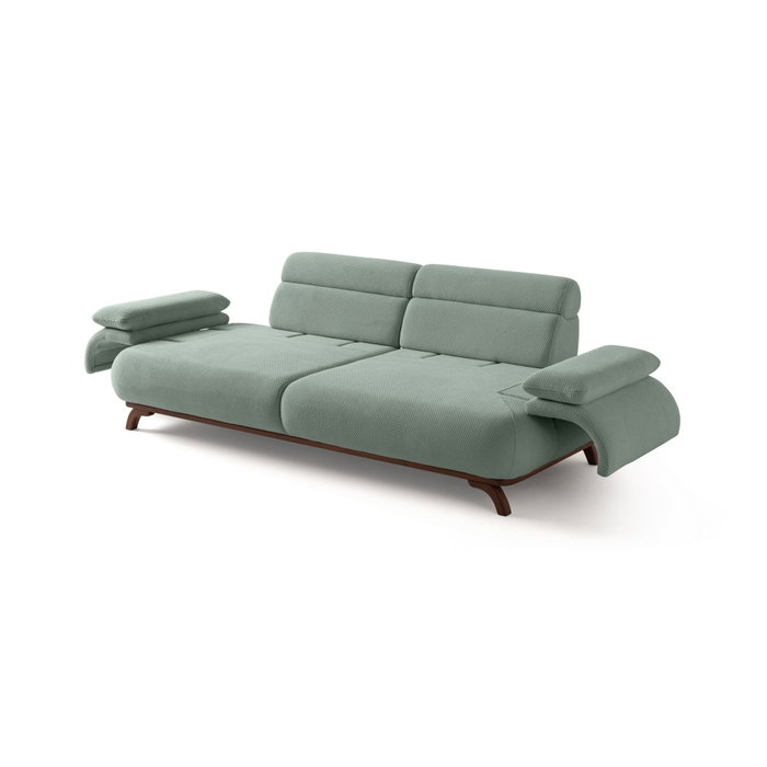 Atelier Del Sofa Bonjo Walnut - Sea Green